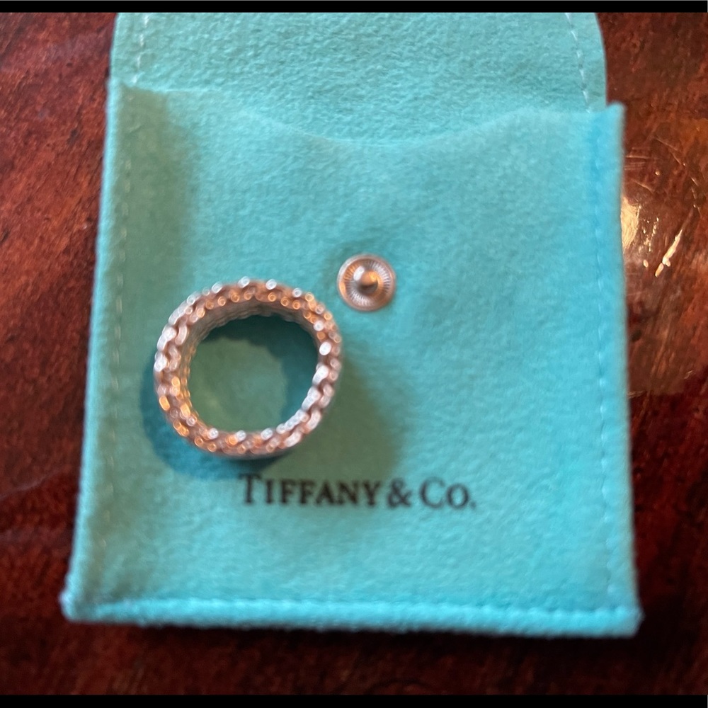 Tiffany & Co. Sterling Silver Somerset Mesh Ring Size 6